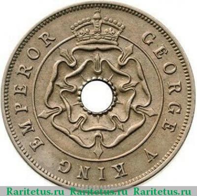 1 пенни (penny) 1935 года   Южная Родезия