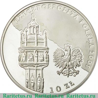 Реверс монеты 10 злотых (zlotych) 2005 года  Иоанн Павел II Польша proof