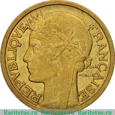 2 франка (francs) 1941 года  алюминиевая бронза Франция