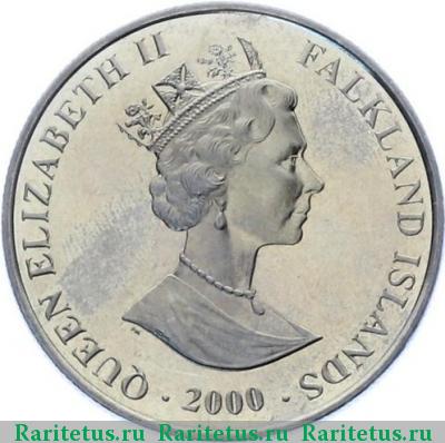 2 фунта (pounds) 2000 года  Фолклендские острова Фолклендские острова