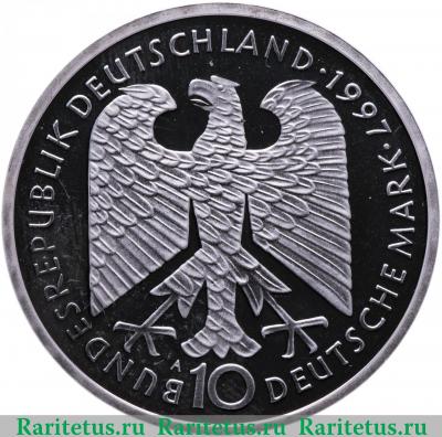 10 марок (deutsche mark) 1997 года A Гейне Германия proof