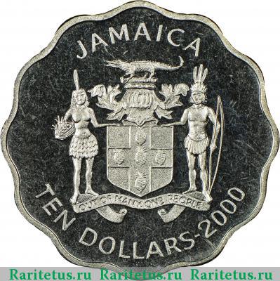 10 долларов (dollars) 2000 года  Ямайка