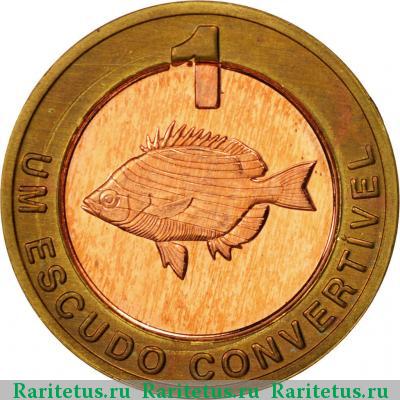 Реверс монеты 1 эскудо (escudo) 2003 года  Кабинда
