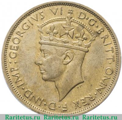 2 шиллинга (shillings) 1938 года KN  Британская Западная Африка