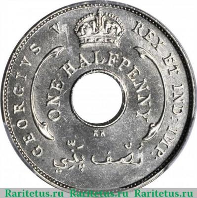 1/2 пенни (penny) 1919 года KN  Британская Западная Африка