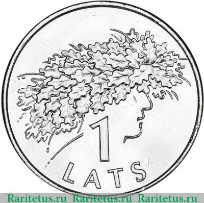 Реверс монеты 1 лат (lats) 2006 года   Латвия