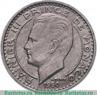 100 франков (francs) 1950 года   Монако