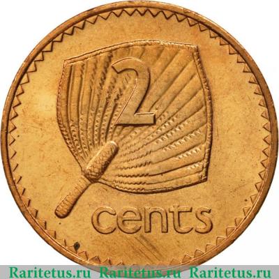 Реверс монеты 2 цента (cents) 1981 года   Фиджи