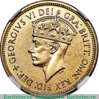 1 шиллинг (shilling) 1949 года KN  Британская Западная Африка