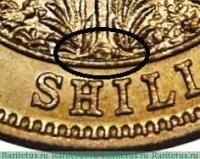 Деталь монеты 1 шиллинг (shilling) 1949 года KN  Британская Западная Африка