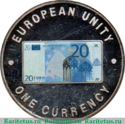 Реверс монеты 1000 квач (kwacha) 1999 года  20 евро, оборотная сторона Замбия proof