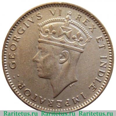 50 центов (cents) 1937 года   Британская Восточная Африка