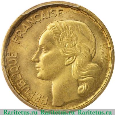20 франков (francs) 1950 года   Франция