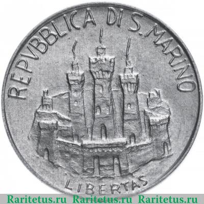 1 лира (lira) 1984 года   Сан-Марино