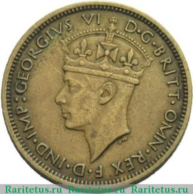 1 шиллинг (shilling) 1940 года   Британская Западная Африка