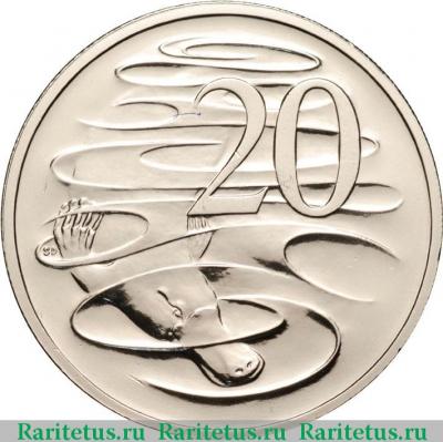 Реверс монеты 20 центов (cents) 2004 года   Австралия