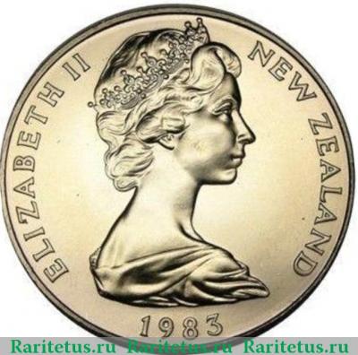 1 доллар (dollar) 1983 года  50 лет чеканке Новая Зеландия