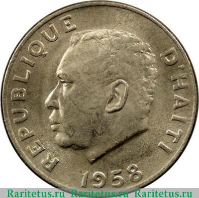 10 сантимов (centimes) 1958 года   Гаити