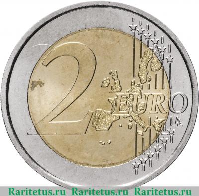 Реверс монеты 2 евро (euro) 2001 года   Монако