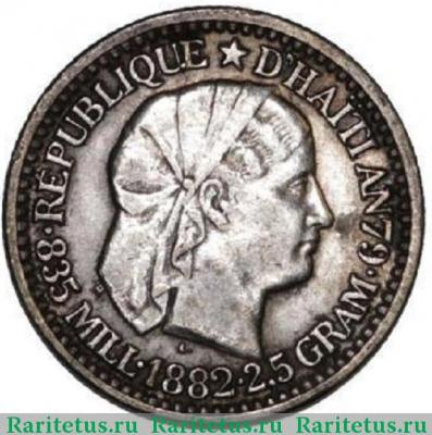 10 сантимов (centimes) 1882 года   Гаити
