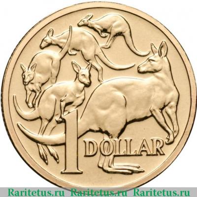 Реверс монеты 1 доллар (dollar) 2008 года  кенгуру Австралия