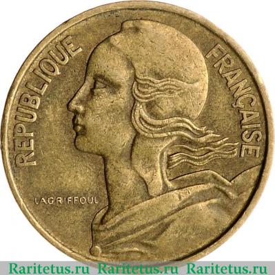 10 сантимов (centimes) 1963 года   Франция