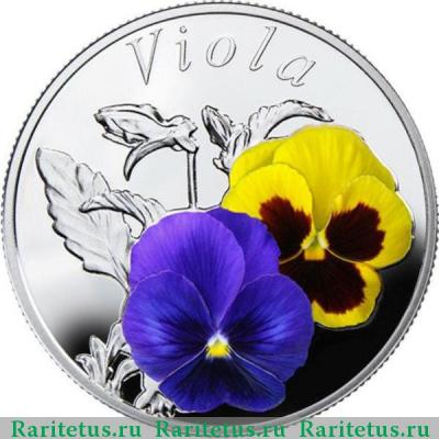 Реверс монеты 10 рублей 2013 года  виола Беларусь proof