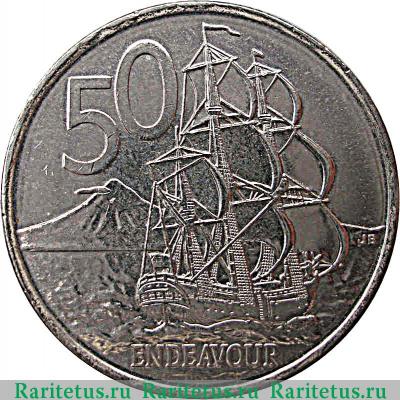 Реверс монеты 50 центов (cents) 2006 года   Новая Зеландия