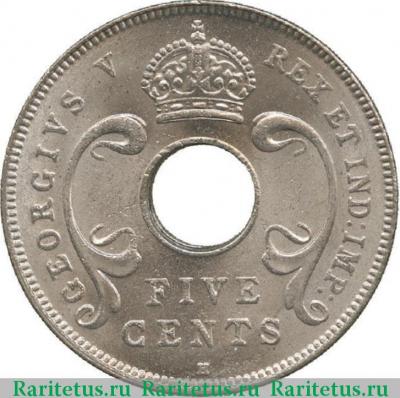 5 центов (cents) 1919 года   Британская Восточная Африка