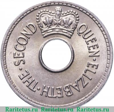 1 пенни (penny) 1967 года   Фиджи