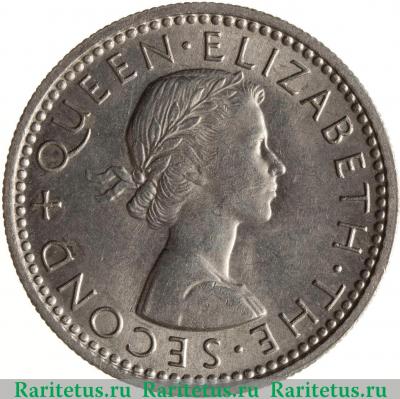 6 пенсов (pence) 1964 года   Новая Зеландия