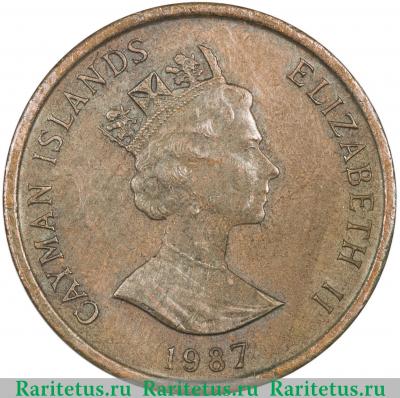 1 цент (cent) 1987 года   Каймановы острова