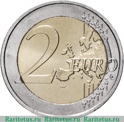Реверс монеты 2 евро (euro) 2010 года   Мальта