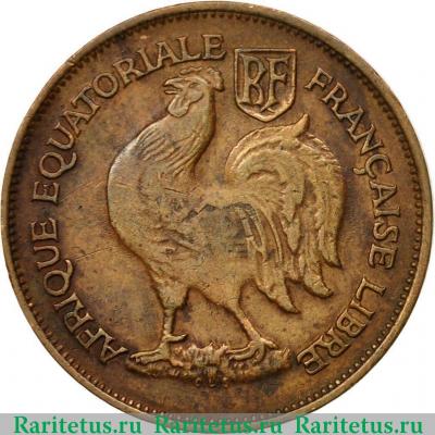 1 франк (franc) 1943 года   Французская Экваториальная Африка