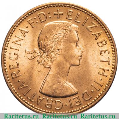 1 пенни (penny) 1966 года   Великобритания