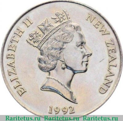 5 долларов (dollars) 1992 года  Колумб Новая Зеландия