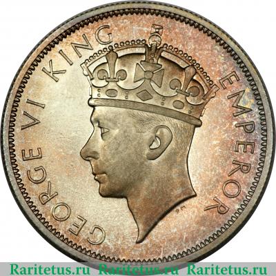 1/2 кроны (crown) 1937 года   Южная Родезия