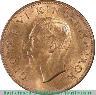 1 пенни (penny) 1945 года   Новая Зеландия