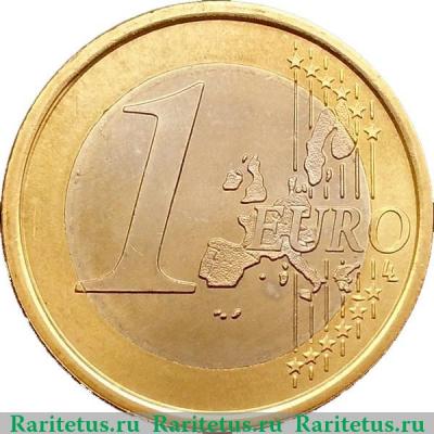 Реверс монеты 1 евро (euro) 2002 года   Италия
