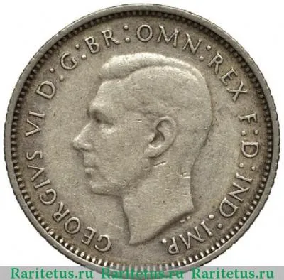 6 пенсов (pence) 1945 года   Австралия