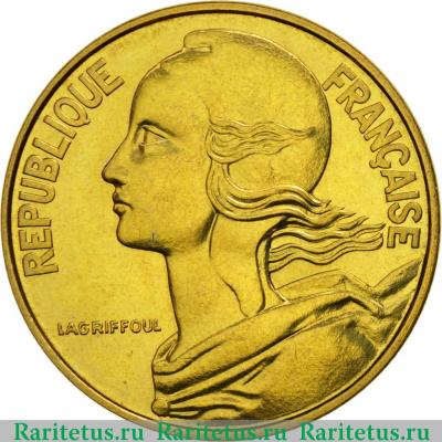 20 сантимов (centimes) 1976 года   Франция