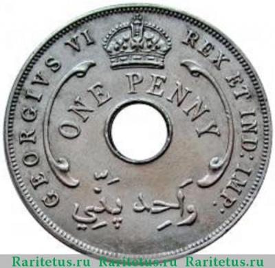 1 пенни (penny) 1941 года   Британская Западная Африка