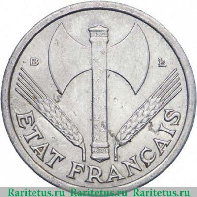 1 франк (franc) 1943 года В  Франция
