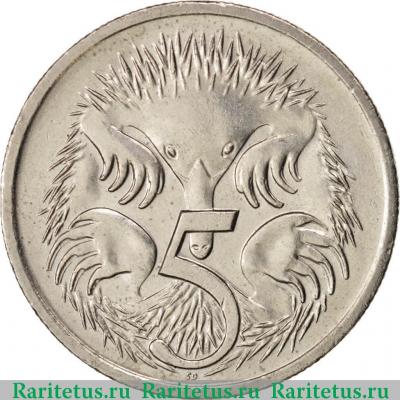 Реверс монеты 5 центов (cents) 1998 года   Австралия