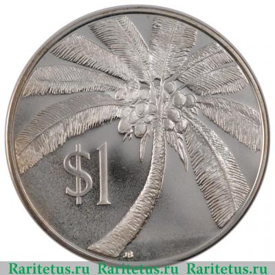 Реверс монеты 1 тала (tala) 1974 года   Самоа proof