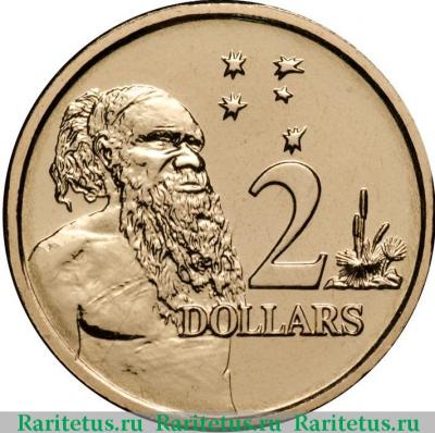 Реверс монеты 2 доллара (dollars) 2009 года   Австралия