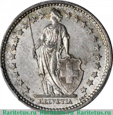 2 франка (francs) 1906 года   Швейцария