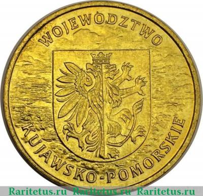 Реверс монеты 2 злотых (zlote) 2004 года  Куявско-Поморское воеводство Польша