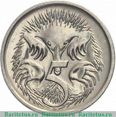 Реверс монеты 5 центов (cents) 1994 года   Австралия