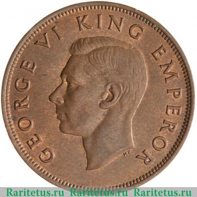 1 пенни (penny) 1947 года   Новая Зеландия